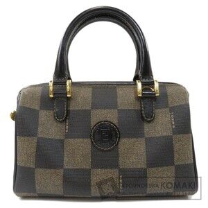 Fendi Zucca pattern leather handbag